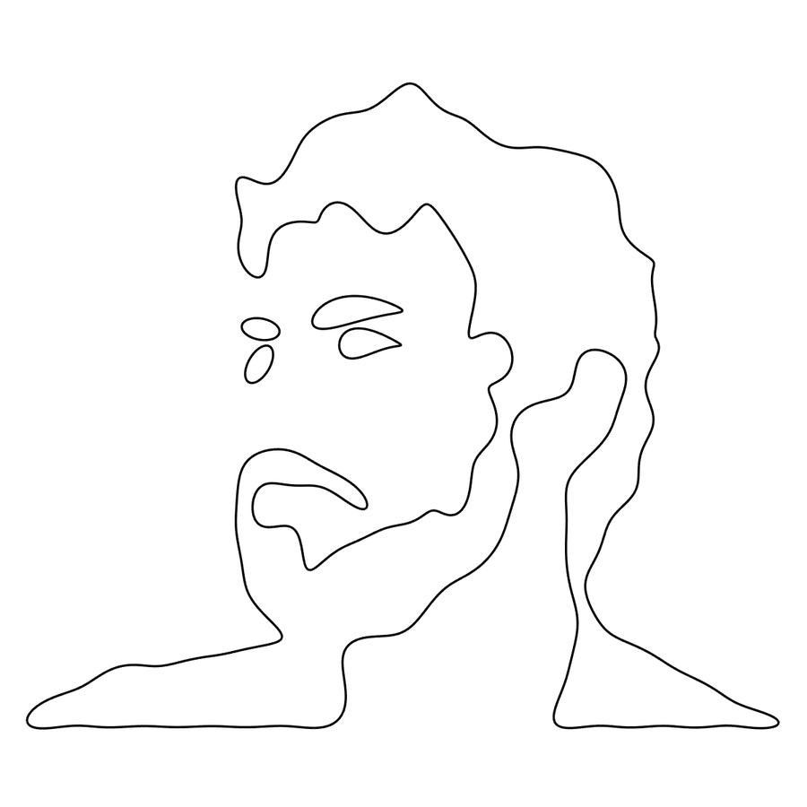 A continuous-line portrait drawn from truncated Fourier series