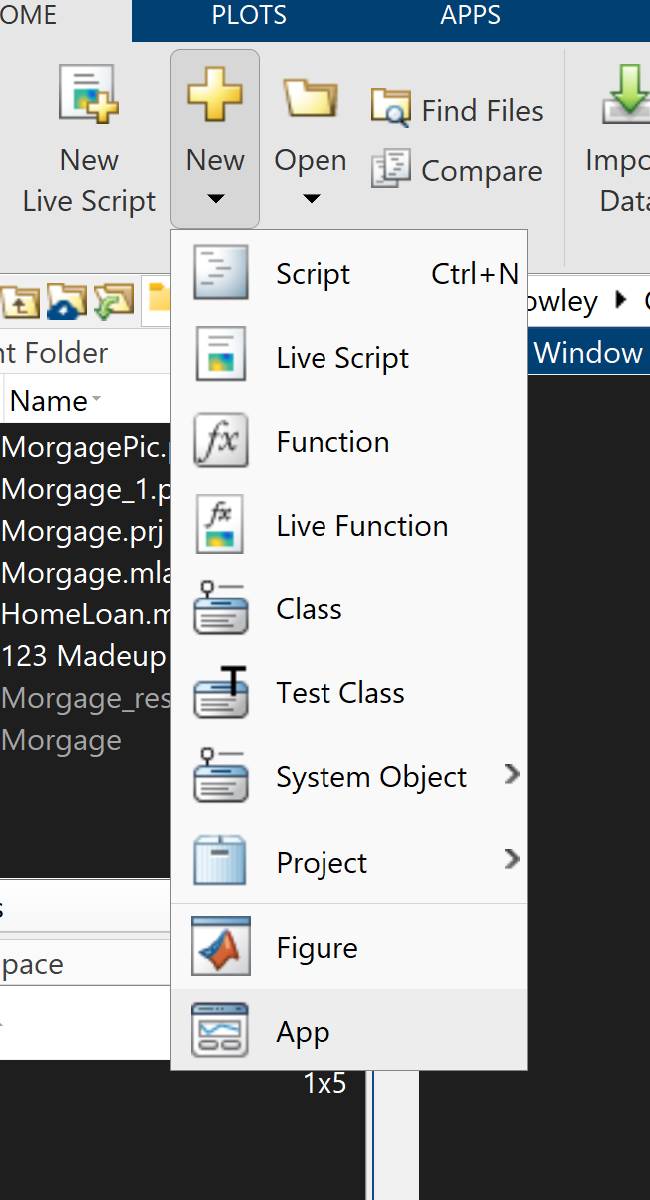 Editing the MATLAB app