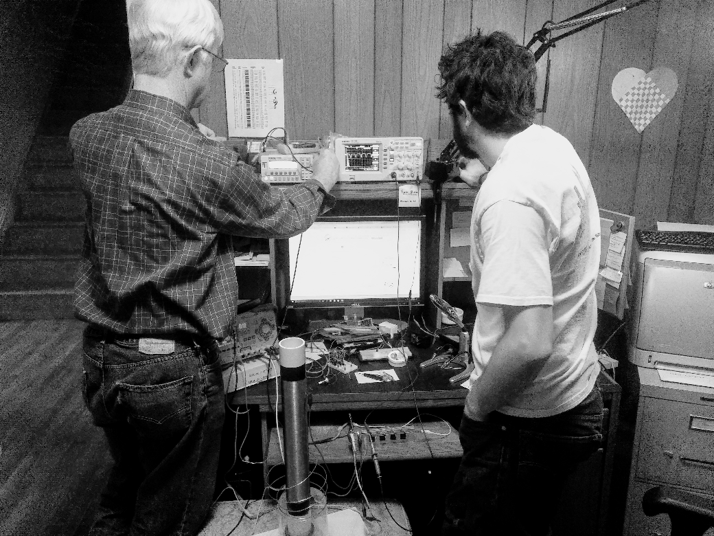 My dad and me with the Tesla coil